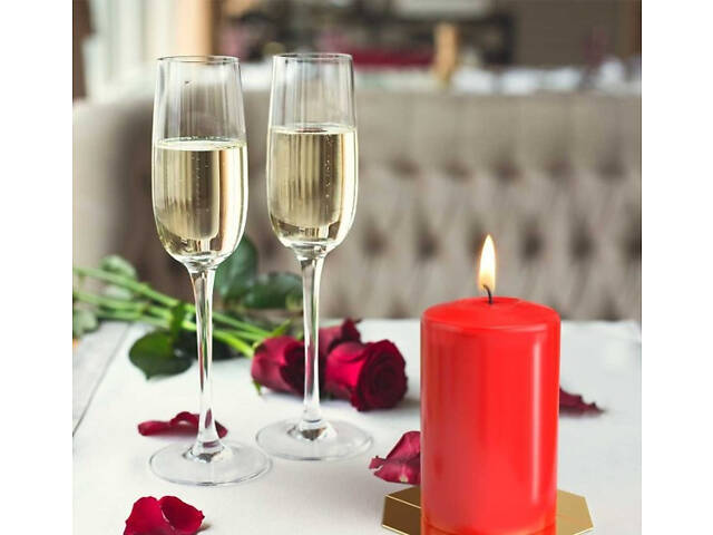 Набір свічок 4 шт. циліндр Bispol AURA Candles Червоний (sw40/80-030) - Фото 2