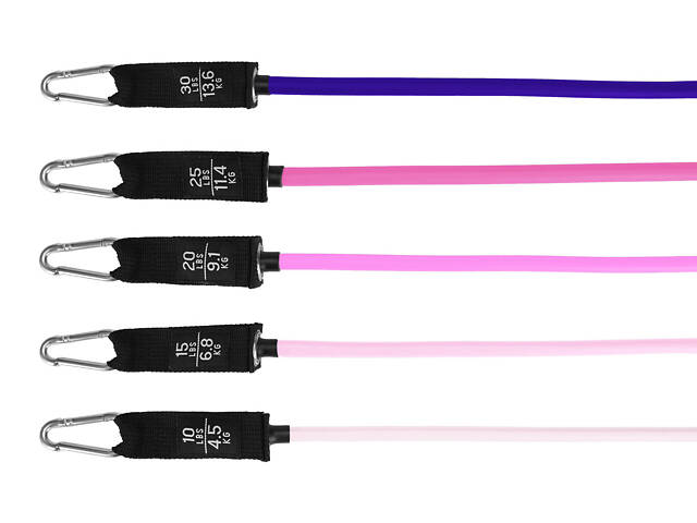 Набір трубчастих еспандерів Cornix 5 шт 4.5-13.6 кг XR-0258 - Фото 6