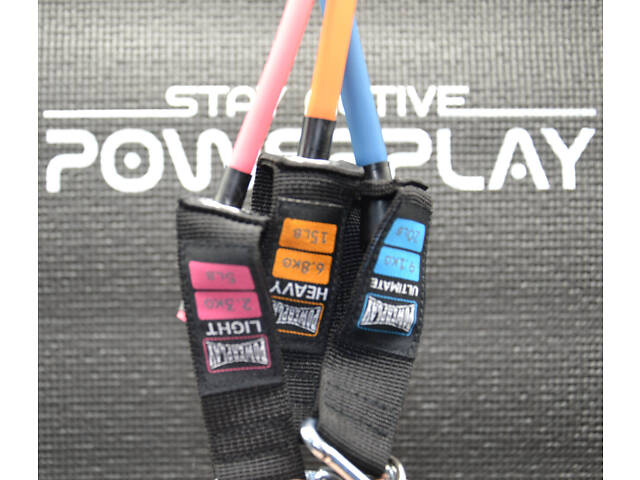 Набір трубчастих еспандерів PowerPlay PP-4101 Expander Tube Set 3шт. (до 18,2 кг.) - Фото 5