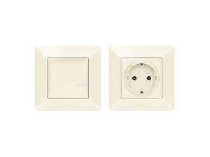 Набір упр. ел.приладами Valena Life with NETATMO (smart-розетка + smart-вимикач) Слонова кістка