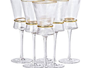 Набір з 6 келихів з високими тонкими ніжками, 300 мл, для вина HP-16-7