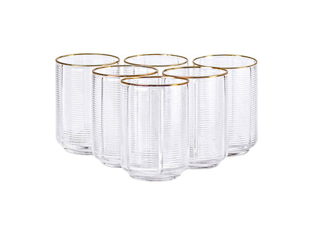 Набір з 6 склянок, 450 мл, для лимонаду, води, соку та коктейлів HP-16-11 - Фото 1