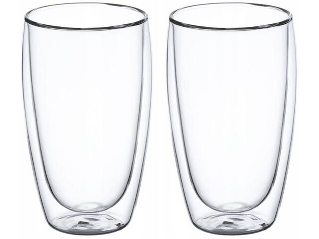 Набір 2 скляних склянки Kamille 450 мл із подвійними стінками (термостакан) - Фото 2