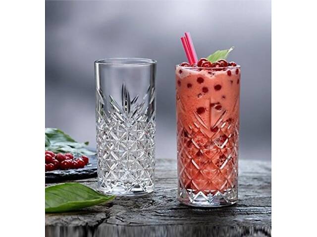 Набір 4 високих склянки Pasabahce Timeless 365 мл (подарункове паковання) - Фото 4