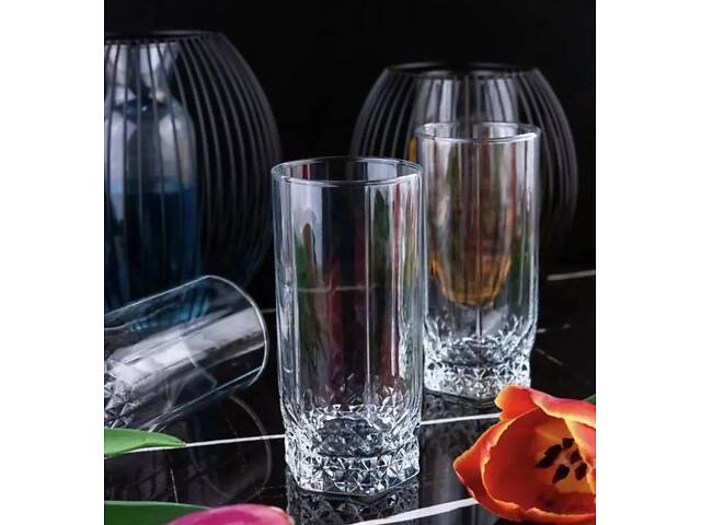 Набір 6 високих склянок Pasabahce Valse 440 мл скляні - Фото 5