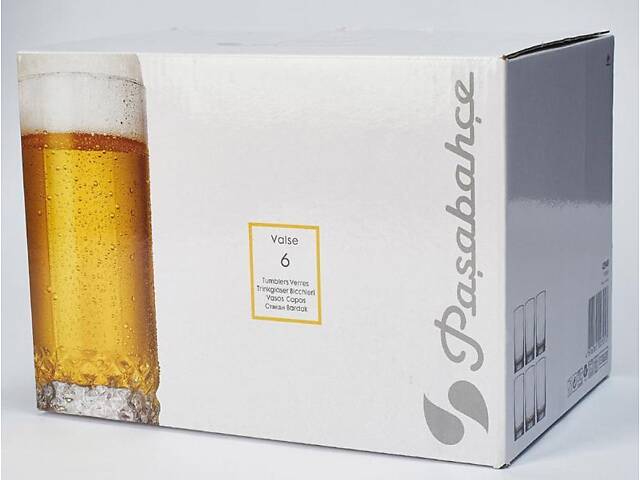 Набір 6 високих склянок Pasabahce Valse 440 мл скляні - Фото 8