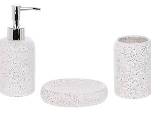Набор аксессуаров для ванной Bona Di 851-328 3 предмета белый гранит