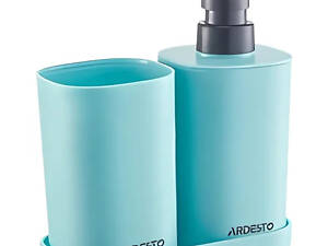 Набор аксессуаров для ванной комнаты Ardesto Vigor ARHB3106TB 3 предмета голубой