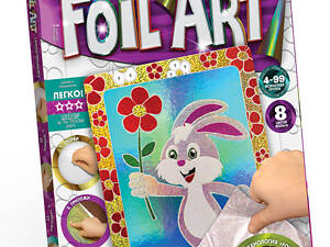 Набір Аплікація кольоровою фольгою Foil ART FAR-01 Danko Toys Зайчик Вид 7