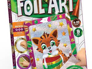Набір Аплікація кольоровою фольгою Foil ART FAR-01 Danko Toys Кошеня Вид 9