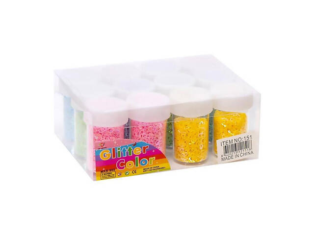 Набор блесток для творчества COLOR-IT 151SP сердечки, звезды - Фото NaN
