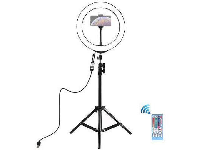 Набір блогера Puluz Ring USB LED лампа PKT3043 10' + штатив 1.1 м (PKT3043) - Фото 1