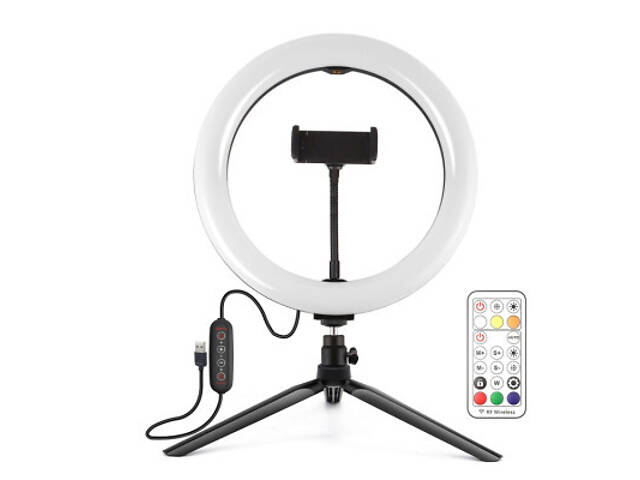 Набір блогера Puluz Ring USB LED lamp PKT3082B 10' + table stand (PKT3082B) - Фото 1