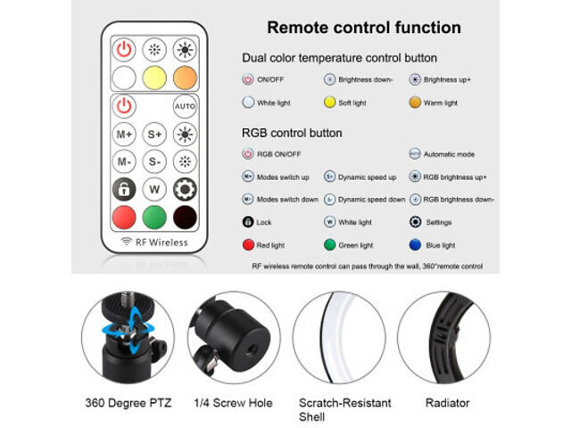 Набір блогера Puluz Ring USB LED lamp PKT3082B 10' + table stand (PKT3082B) - Фото 2