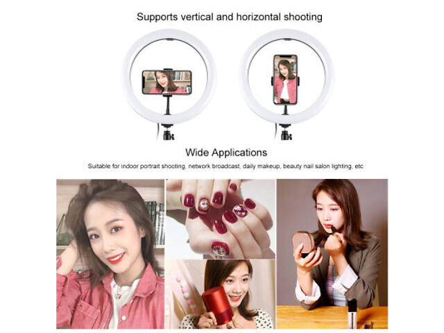 Набір блогера Puluz Ring USB LED lamp PKT3082B 10' + table stand (PKT3082B) - Фото 6