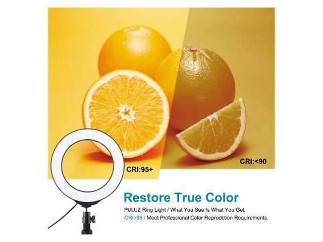 Набір блогера Puluz Ring USB LED lamp PKT3047B 6.2' + настільне кріплення (PKT3047B) - Фото 5
