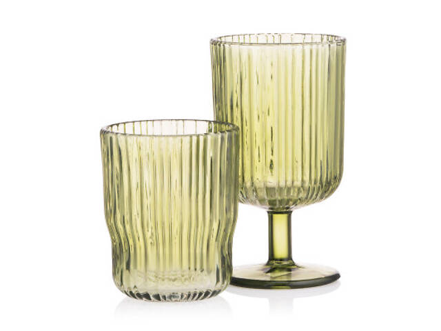 Набір келихів Ardesto 300мл, 2шт, скло, зелений (AR2630GGR) - Фото 4