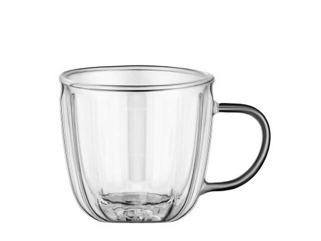 Набор чашек Ardesto 450мл, 2шт, боросилікатне скло, прозорий (AR2645BWN) - Фото 2