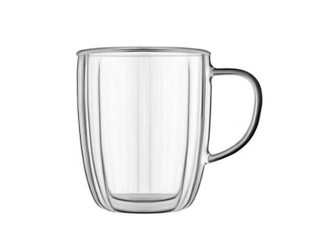 Набор чашек Ardesto 450мл, 2шт, боросилікатне скло, прозорий (AR2645BHN) - Фото 3
