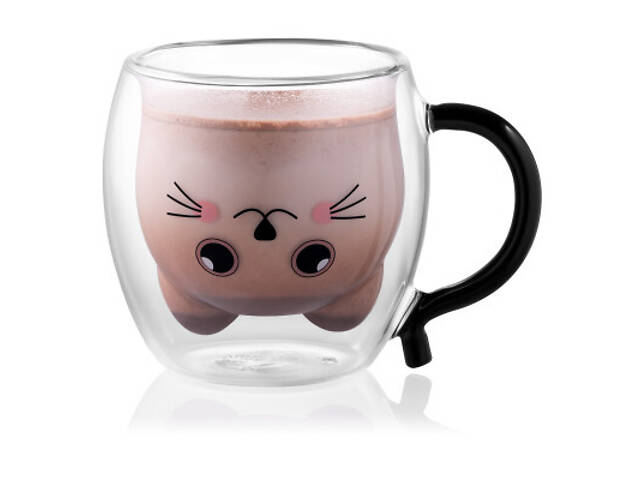 Набор чашек Ardesto Animals BAR 250 мл 2 шт прозорий (AR2625BAR) - Фото 3