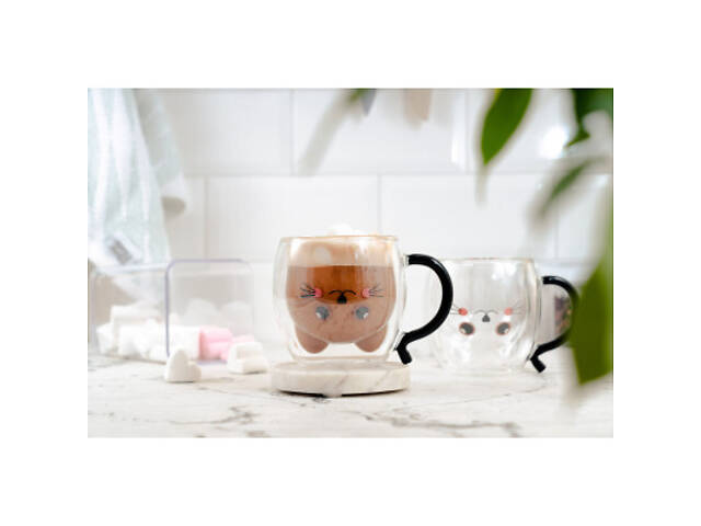 Набор чашек Ardesto Animals BAR 250 мл 2 шт прозорий (AR2625BAR) - Фото 6