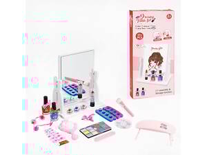 Набір дитячої косметики з зеркалом та LED-лампа (769-4) 21 елемент, косметика