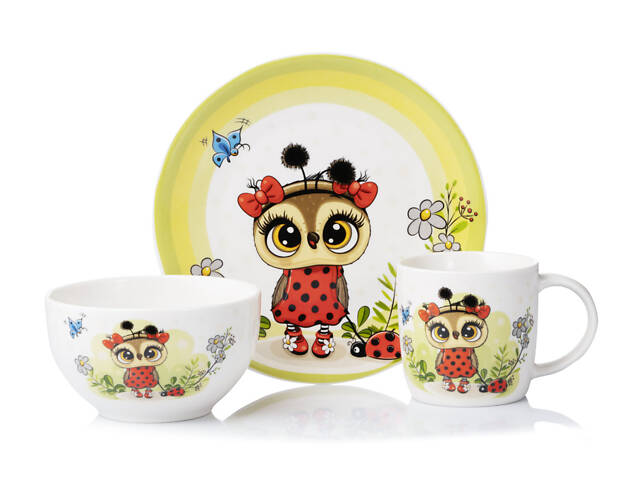 Набор детской посуды Ardesto LuСky owl AR-3454-LS 3 предмета - Фото 1