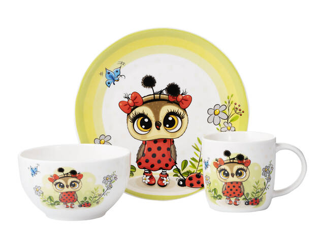 Набор детской посуды Ardesto LuСky owl AR-3454-LS 3 предмета - Фото 2