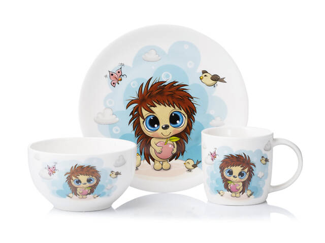 Набор детской посуды Ardesto Sweet hedgehog AR-3455-HS 3 предмета - Фото 1