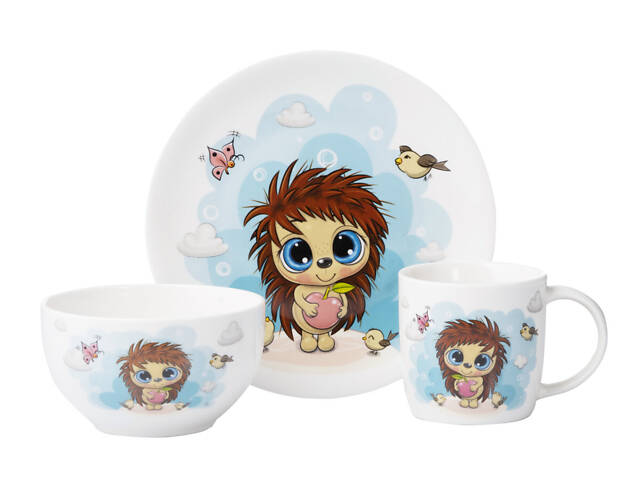 Набор детской посуды Ardesto Sweet hedgehog AR-3455-HS 3 предмета - Фото 2
