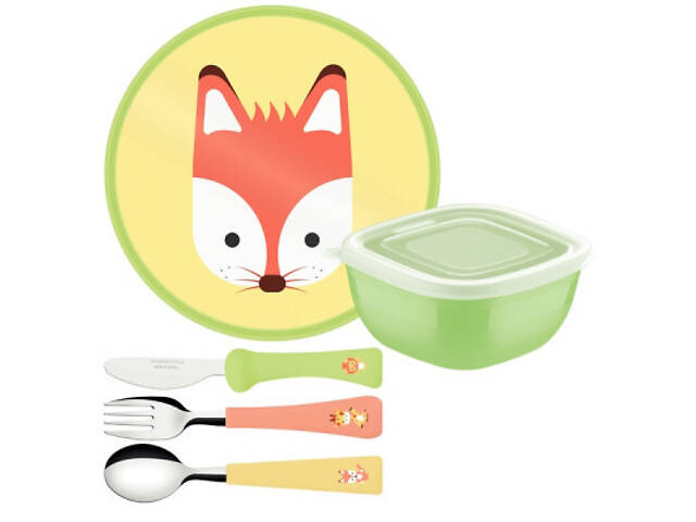Набір дитячого посуду Tramontina Baby Friends 23797/908 5 предметів (6710900) - Фото 1