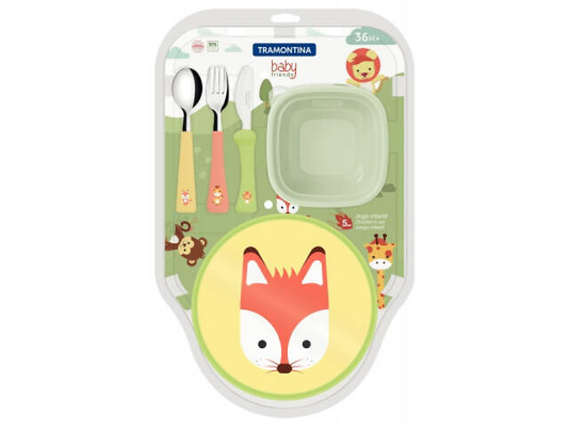 Набір дитячого посуду Tramontina Baby Friends 23797/908 5 предметів (6710900) - Фото 2
