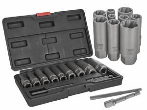 Комплект довгих головок для зламаних гвинтів, 11 шт. 6–19 мм CR-MO Tvardy (T00130)