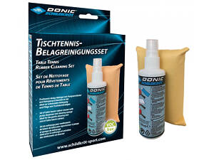 Набір для чищення ракеток Donic Cleaning set (foam cleaner 100 ml + sponge in a box) (828529)