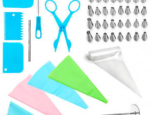 Набір для декору тортів кексів, кондитерські інструменти, 70шт, в кейсі