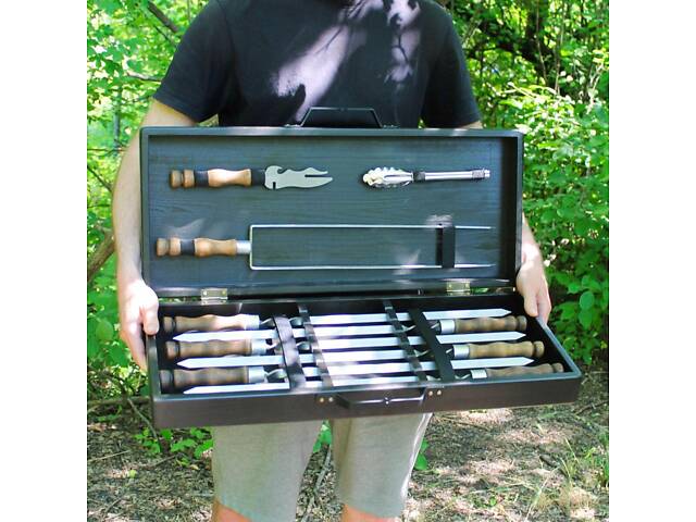 Набір для гриля та барбекю 'Економ' у дерев'яному кейсі - Фото 7