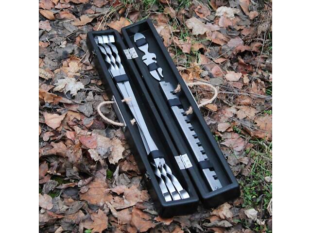 Набір для гриля та барбекю 'Карпатський' у дерев'яному кейсі - Фото 1