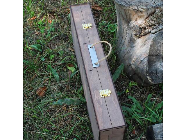 Набір для гриля та барбекю 'Кедр' у кейсі з фанери. - Фото 3