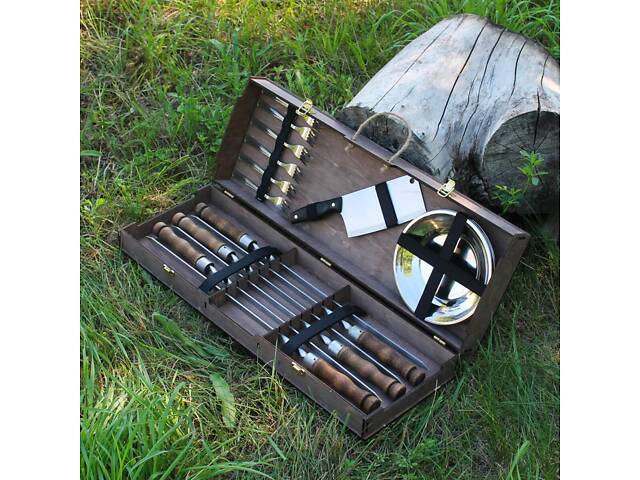 Набір для гриля та барбекю 'Лесник' у кейсі з фанери - Фото 3