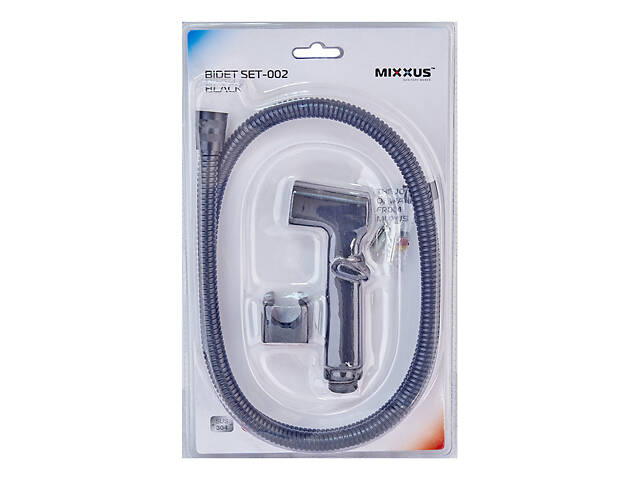 Набор для гигиенического душа Mixxus Bidet SET-002 Black (шланг 1,2м) (LE2776) - Фото 2