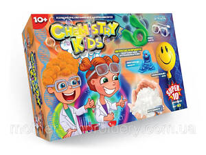 Набор для проведения опытов по химии в коробке 8x22x34 см Chemistry kids Danko Toys на украинском языке CHK-3