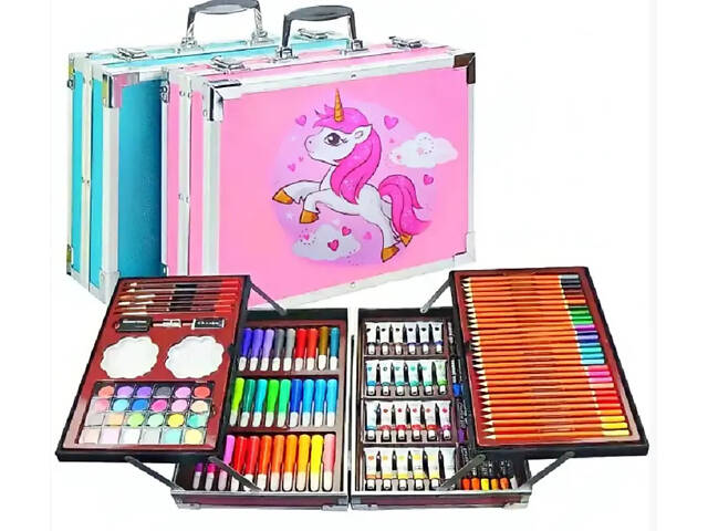 Набір для малювання 145 предметів в алюмінієвій валізці - Фото 2
