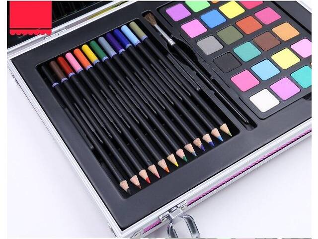 Набір для малювання WORISON в алюмінієвому кейсі 70 предметів - Фото 3