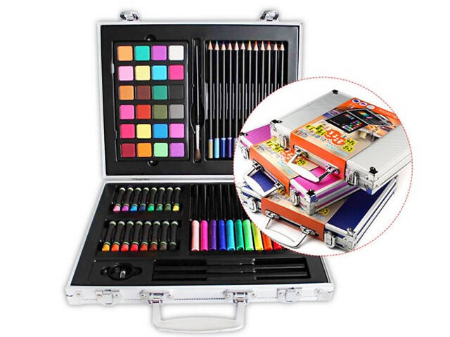 Набір для малювання WORISON в алюмінієвому кейсі 70 предметів - Фото 4