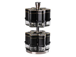 Набор для специй карусель на подставке 12 баночек по 120 мл