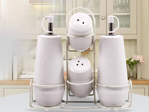 Набор для специй Maestro MR-20002-04S White 5 предметов белый