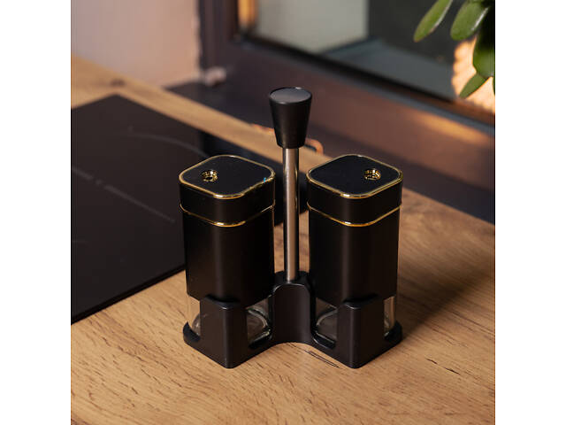 Набір для спецій на підставці 2 баночки для солі та перцю по 120 мл - Фото 5