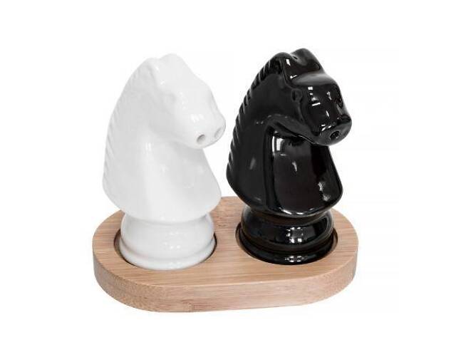 Набор для специй на подставке 3 предмета Шахматы Krauff 21-275-028 - Фото 1