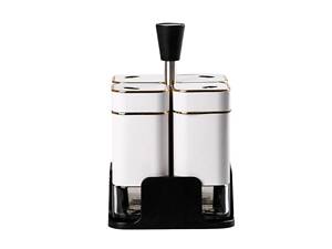 Набор для специй на подставке 4 предмета 10х10х17 см емкости для приправ 120 мл Белый