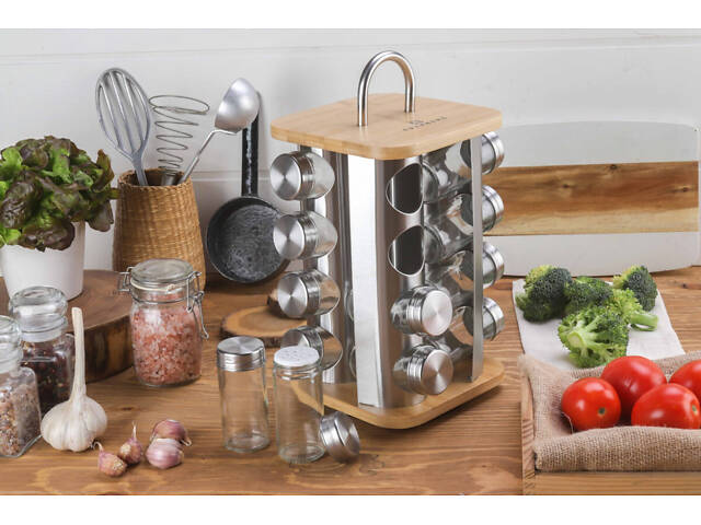 Набір для спецій Edenberg EB-4030 18 предметів коричневий - Фото 1